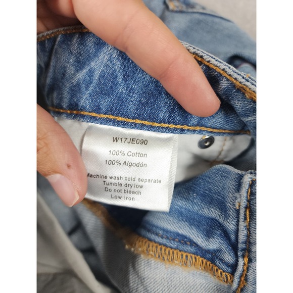 NWT Red Jeans NYC Graffiti Distressed High Waisted Denim Straight Leg Size 12 - Picture 14 of 15